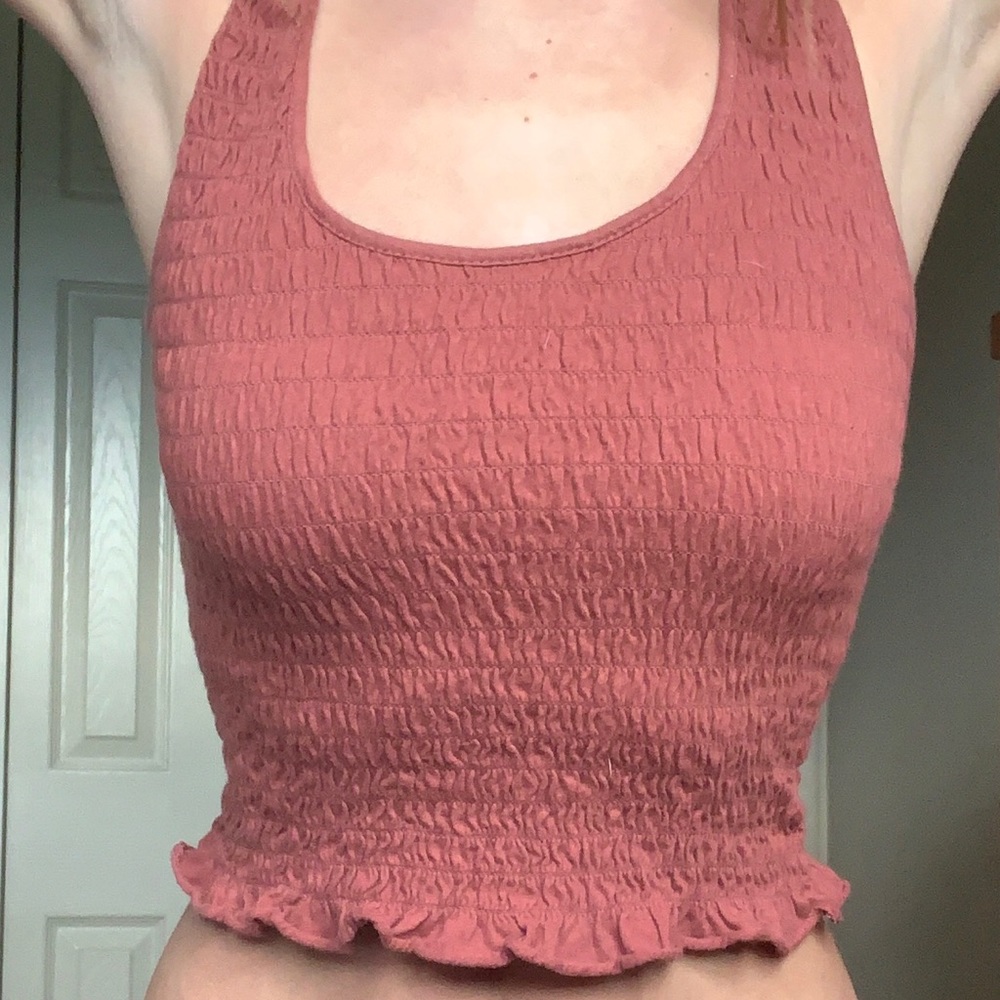 Maroon stretchy tank top